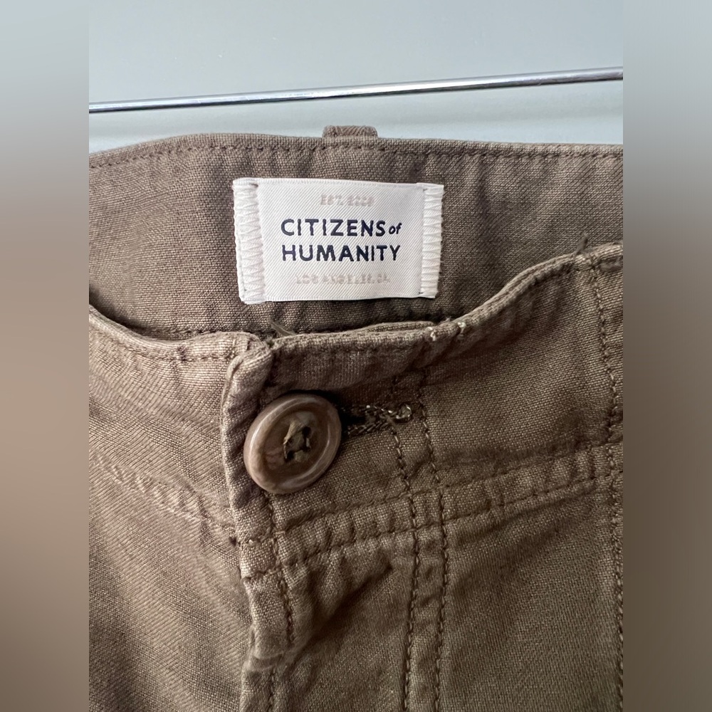 Citizens of Humanity Agni Army Green Cuffed Utility‎ Pants Trousers Size 28/6 - Picture 9 of 11